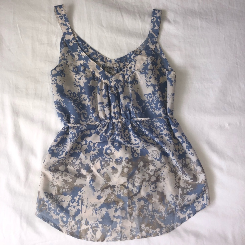 Blue and White Tank Top